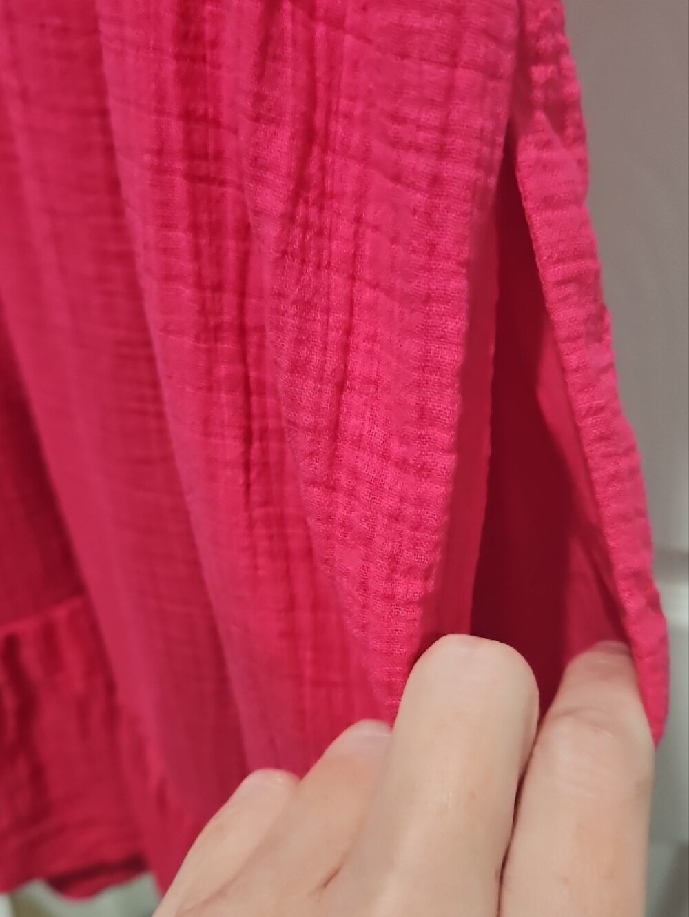 Universal Thread Hot Pink Puff-Sleeve Tiered Dress - Picture 10 of 11